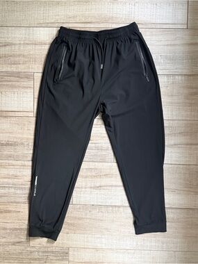 Source Unknown Black Athletic Zip-Pocket Joggers